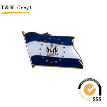 Drapeau national avec deux épingles de revers Badge pour cadeau (Q09138)